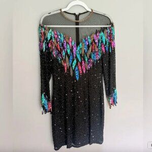 Vintage 80s Nightline Sequin Dress